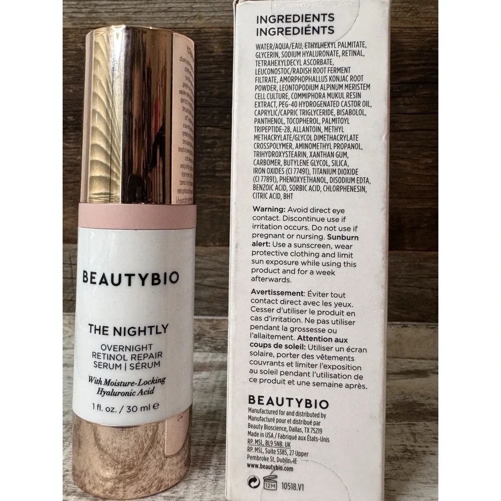 BeautyBio The Nightly Overninght Retinol Repair Serum 1 fl oz NIB‎ MSRP $95